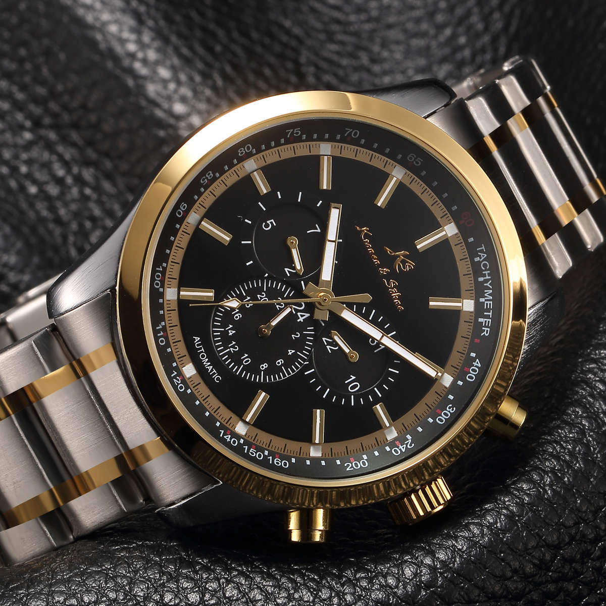 KRONEN & SOHNE Two Tone Racing Countryman Automatic Watch Brand new w/ BOX, PAPERS