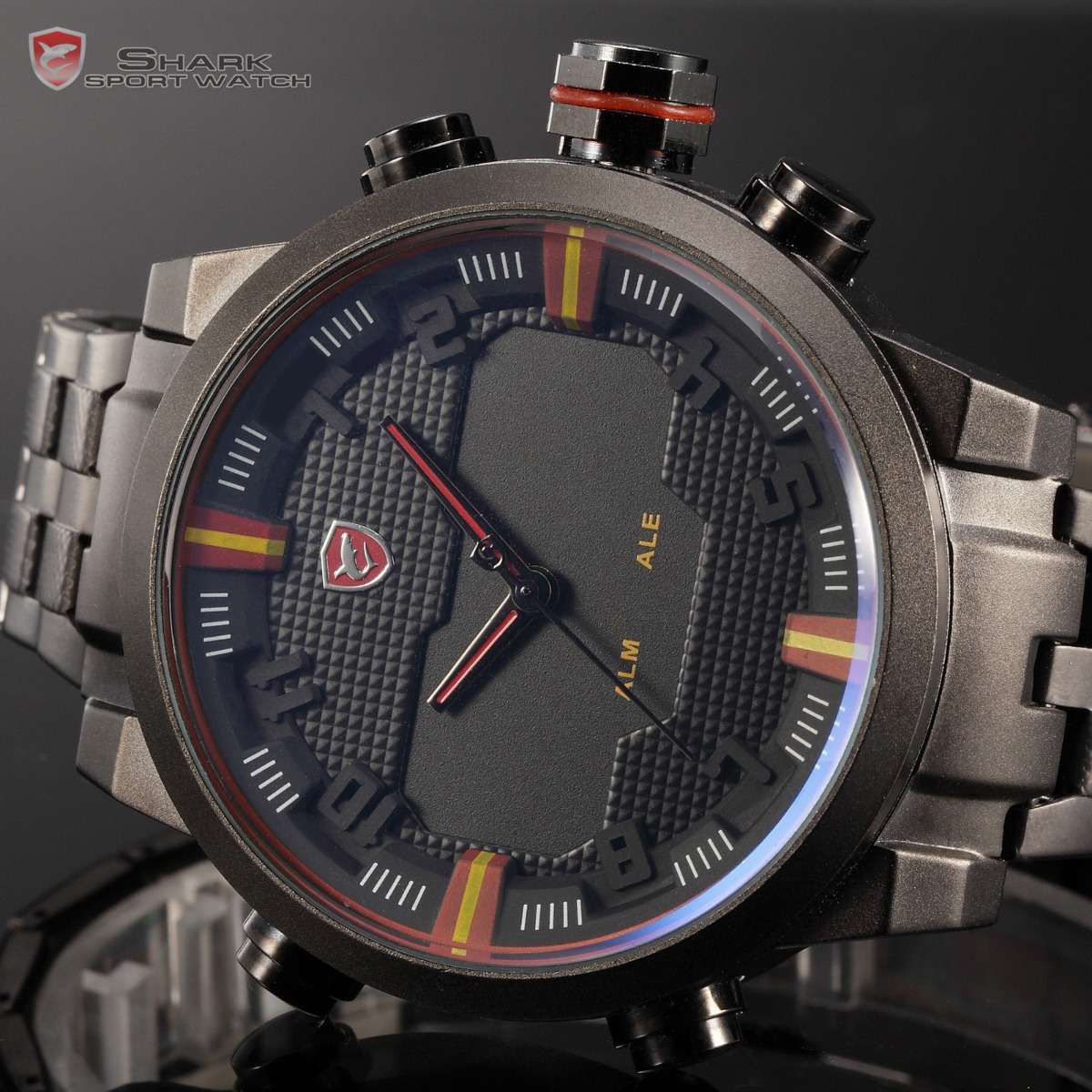 SHARK The Sawback shark Dual Analog/Digital Dual Movement 50MM Watch BRAND NEW