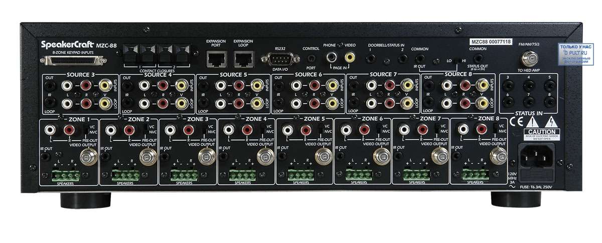 SpeakerCraft MZC-88 Multi-Zone A/V Amplifier Controller