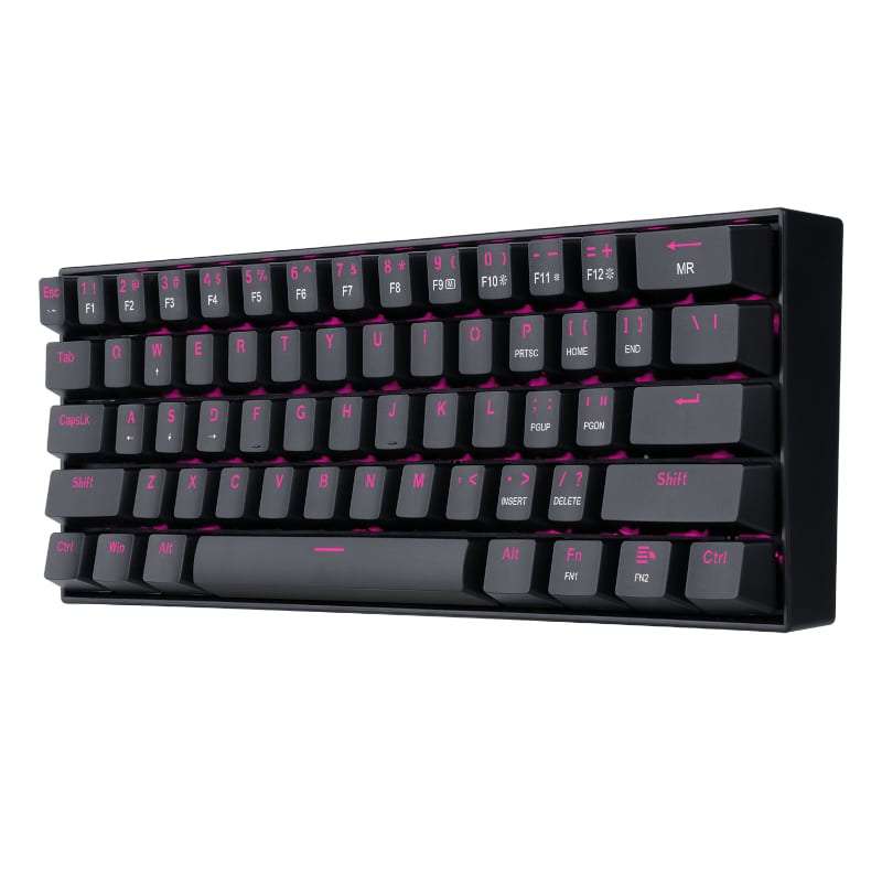 REDRAGON DRAGONBORN Wired Mechanical Keyboard Red LED 67Key Design - Black