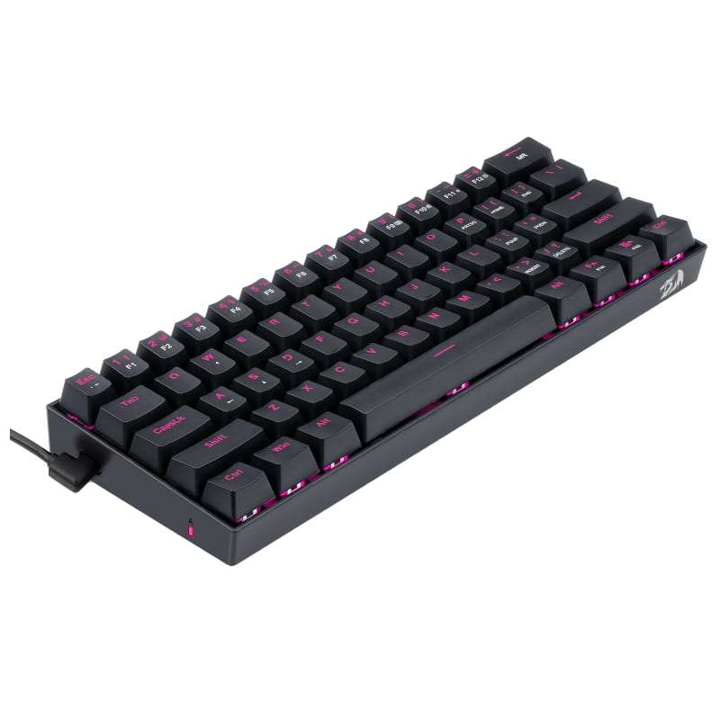 REDRAGON DRAGONBORN Wired Mechanical Keyboard Red LED 67Key Design - Black