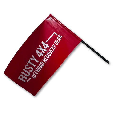 Rusty 4x4  4x4 Dune Flag / Safety Flag / Vehicle Whip (2-Piece)