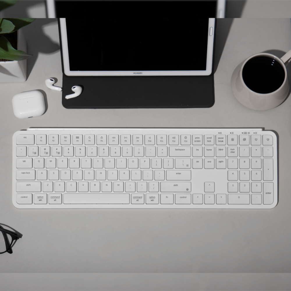 Keychron B6 Pro Ultra-Slim 100% Wireless Keyboard – Ivory White