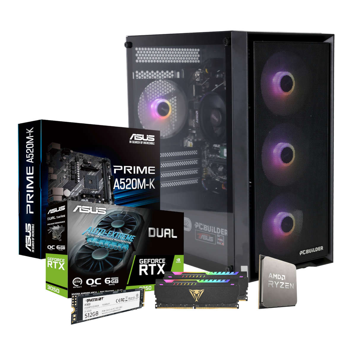 PCBuilder Ryzen 5 5500 STALKER Windows 11 Gaming PC