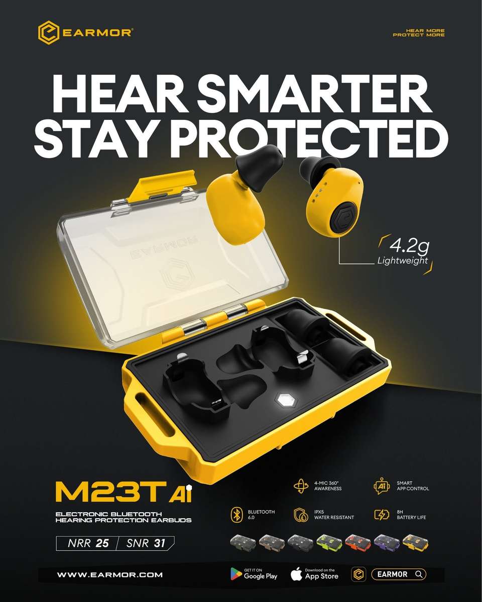 EARMOR M23T AI Bluetooth Earplugs Hearing Protection