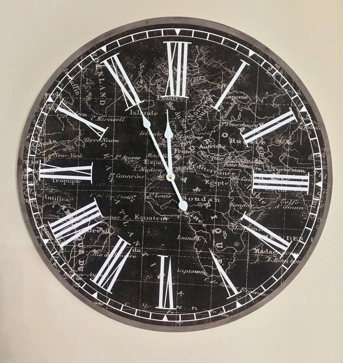 Clock - Map wall clock