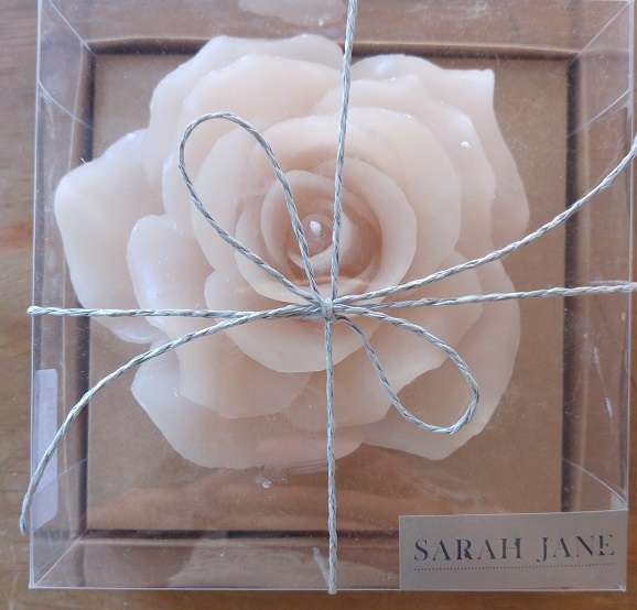 Candle - Light Pink Apricot Rose Candle