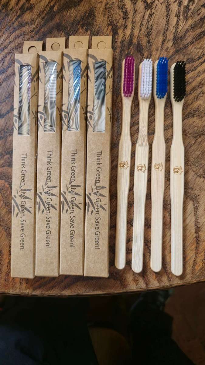 Long Brush Head Bamboo Toothbrush