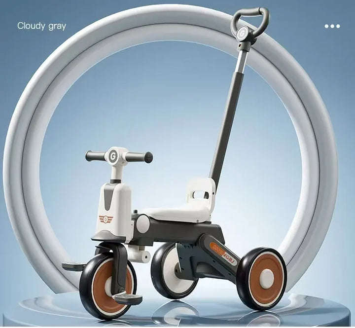 Multi-Functional Kids Tricycle with Guardrail