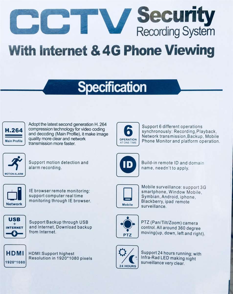 AHD KIT 1080P 5MP 4 channel Camera kit