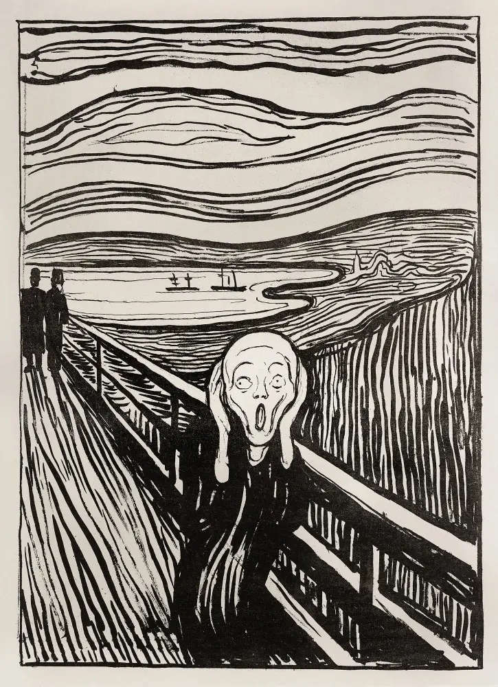 Skriet - The Scream - Monochrome Version