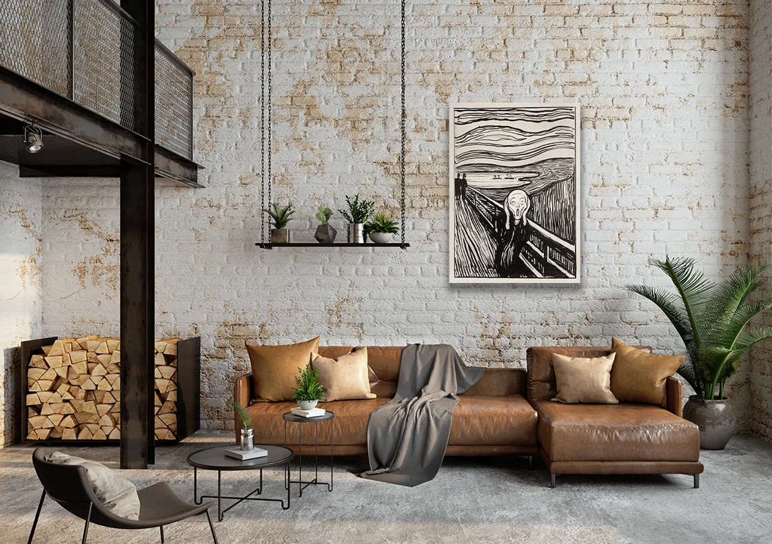 Skriet - The Scream - Monochrome Version