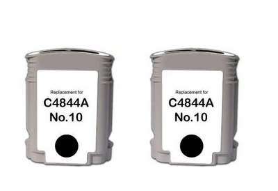 Compatible HP 10 (C4844A) Black Ink Cartridge x 2