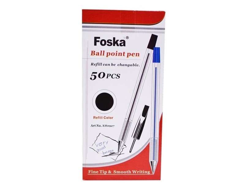 FOSKA Ballpoint Pen Clear - Black