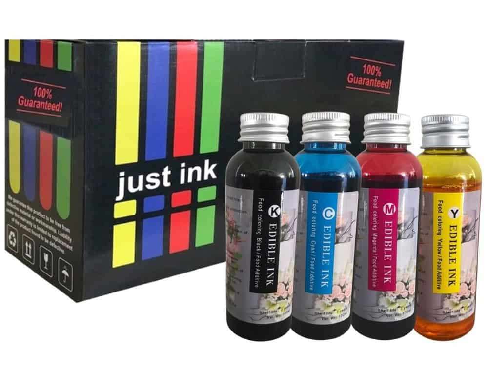 Edible (Food Grade) 100ml Ink Bottle B/C/M/Y Multipack