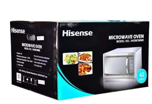 Hisense 42L LARGE 1100W with Grill Silver Microwave