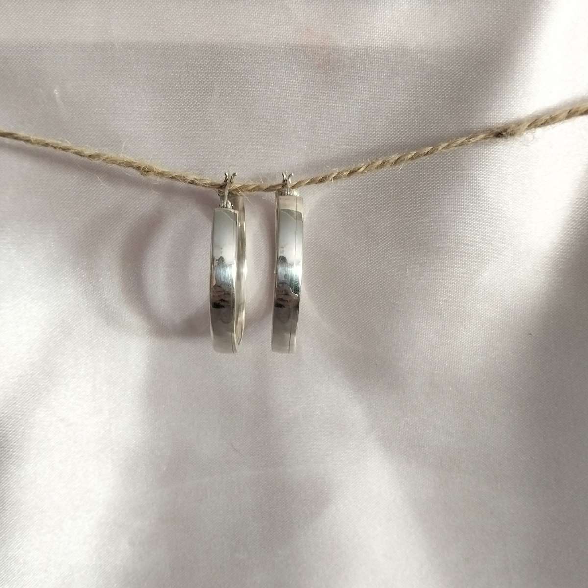 Sterling-Silver40×5mm Hoops