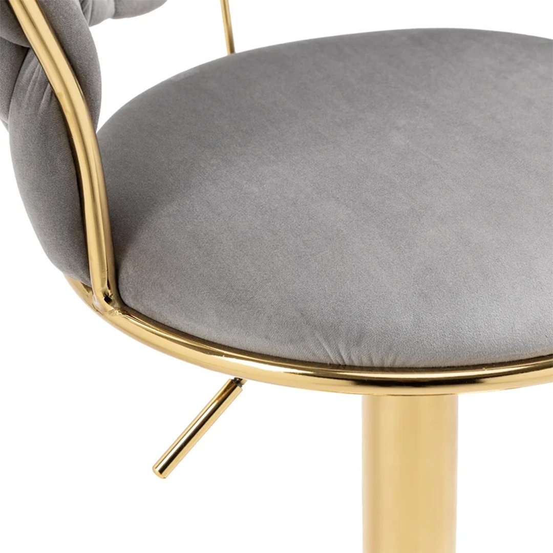 KC FURN-Cady Velvet Swivel Bar Stool