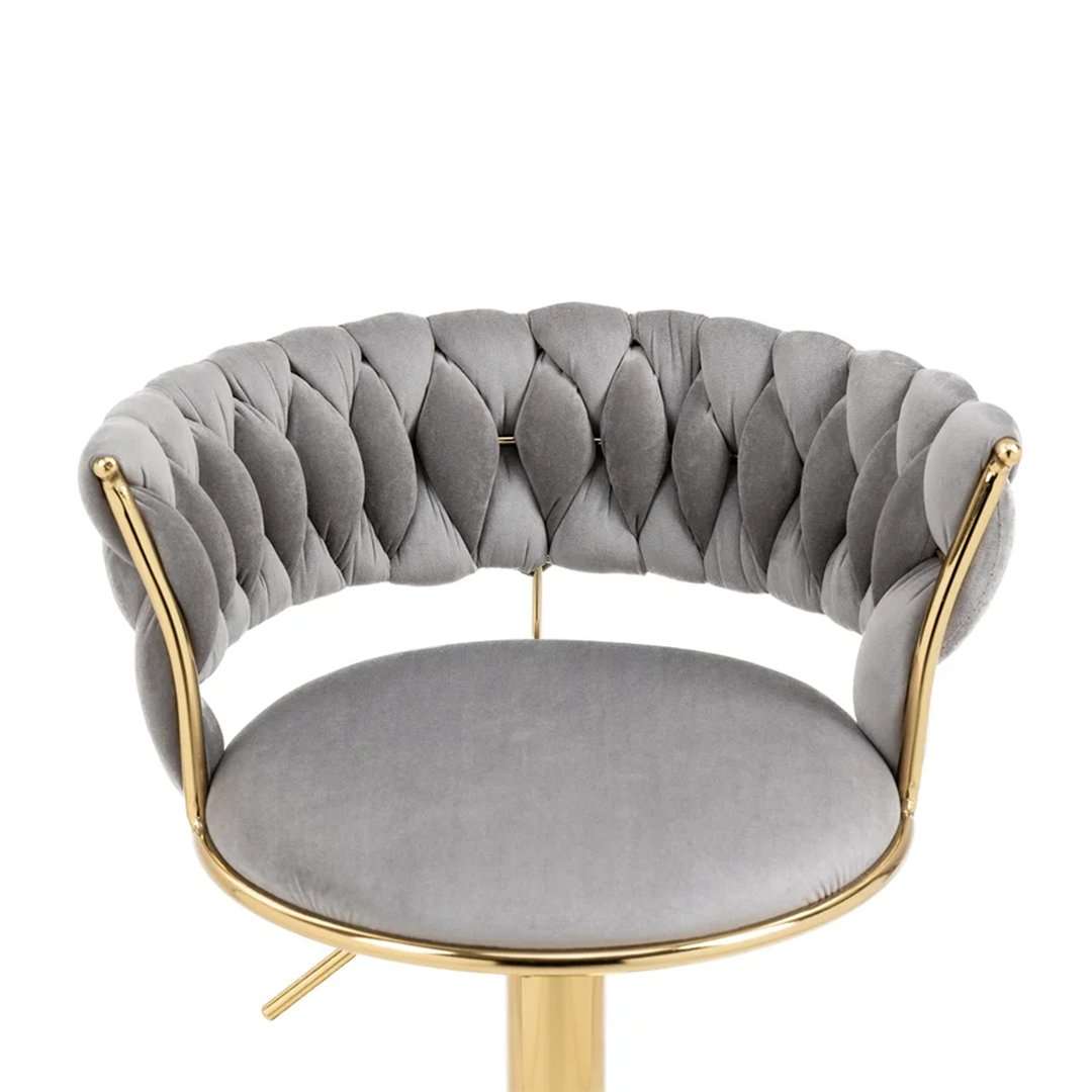 KC FURN-Cady Velvet Swivel Bar Stool