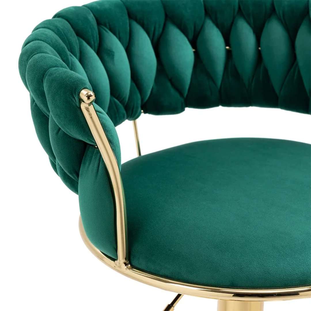 KC FURN-Cady Velvet Swivel Bar Stool