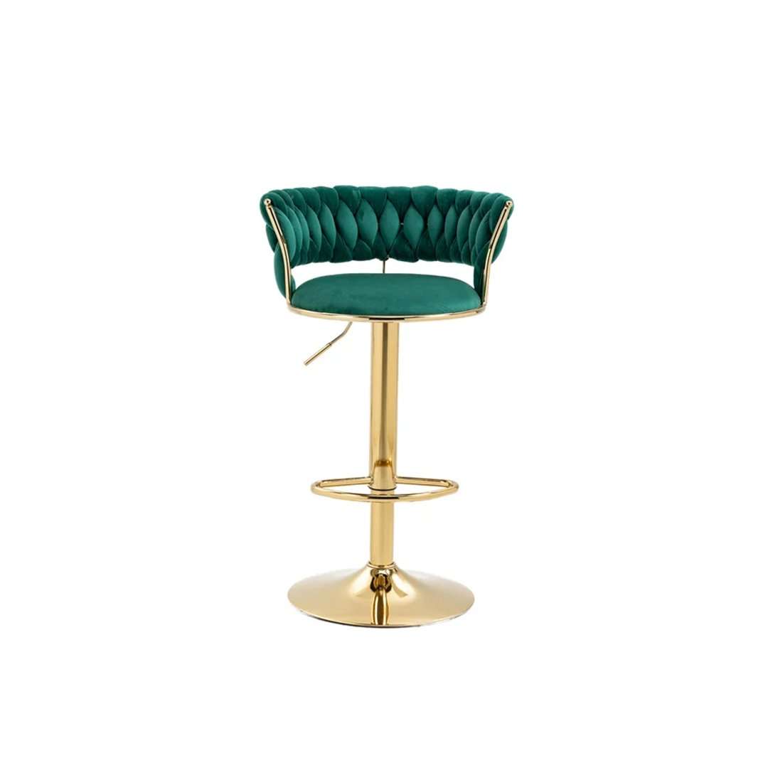 KC FURN-Cady Velvet Swivel Bar Stool