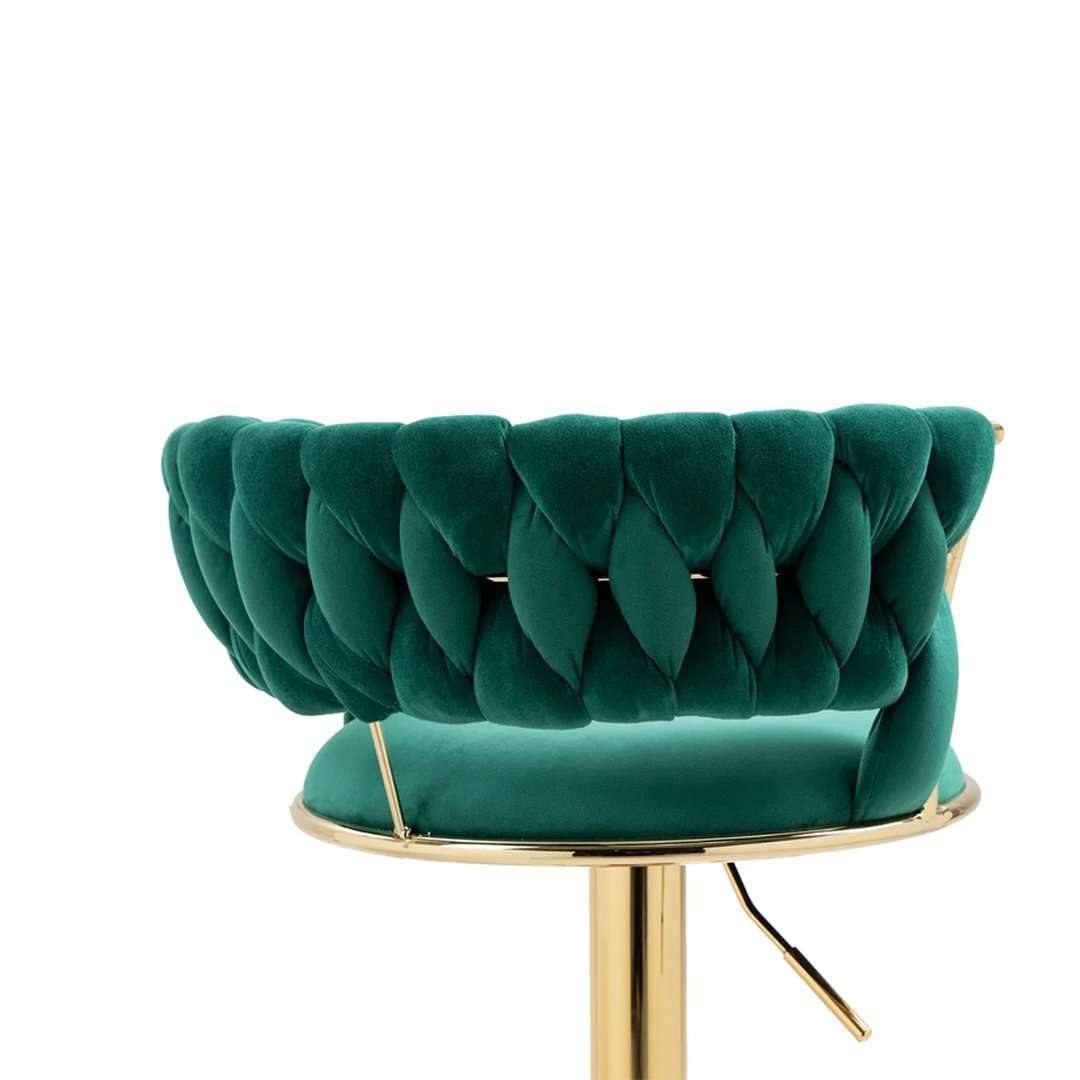 KC FURN-Cady Velvet Swivel Bar Stool