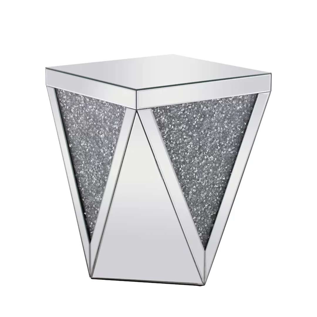 KC FURN-Crystal Mirror End Table