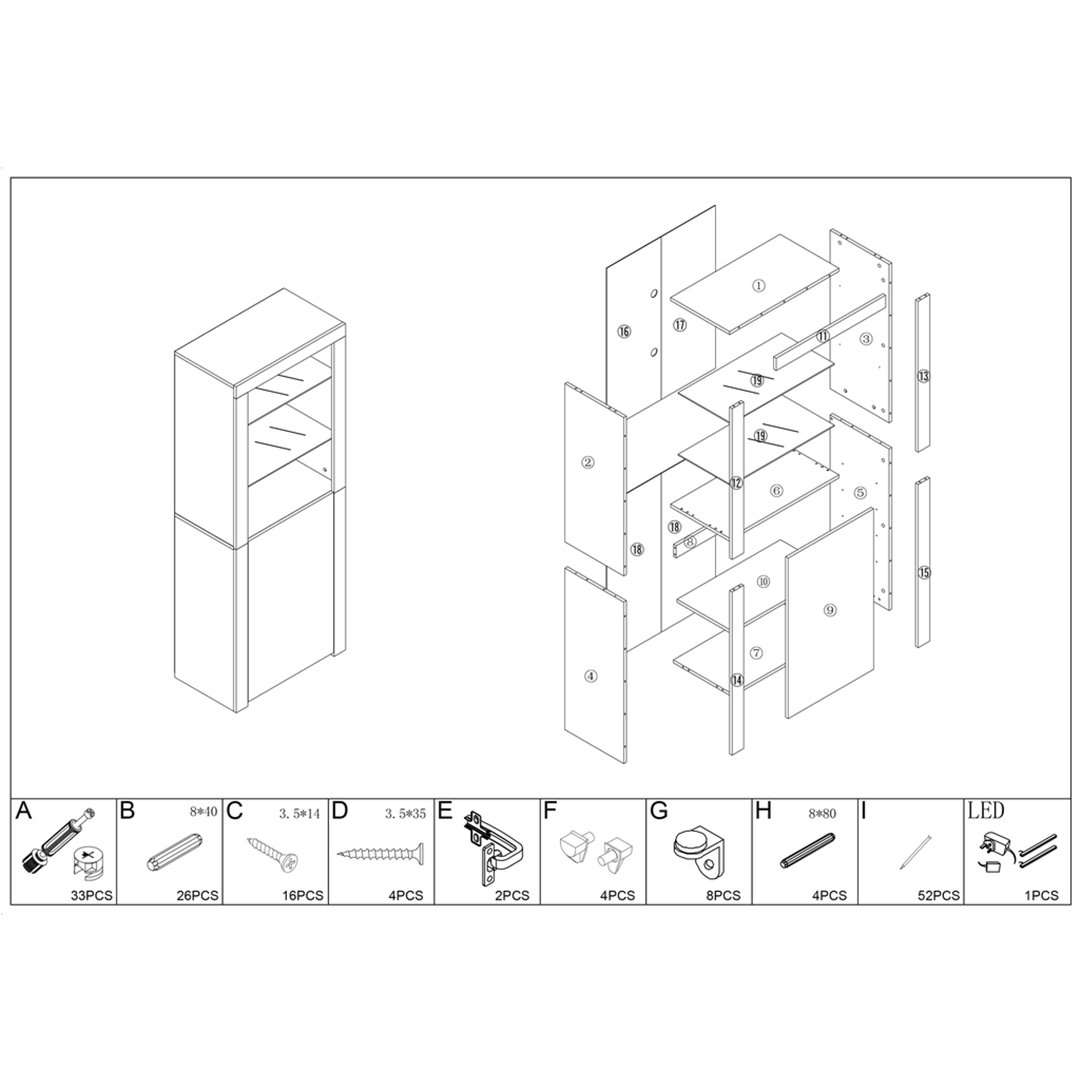 KC FURN-Bloom HighGloss Sideboard