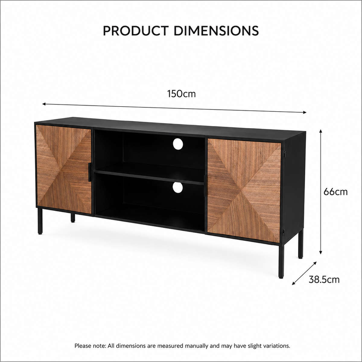 KC Furn-Chloe wood & metal media unit
