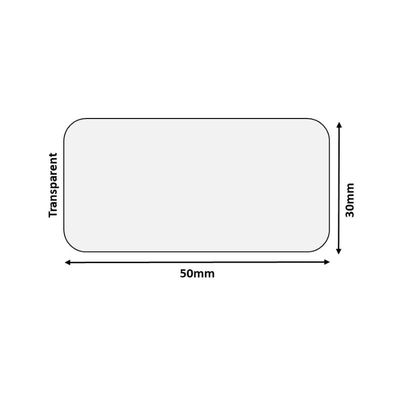 B21/B3S Transparent - Rectangular 50x30mm (230 labels)
