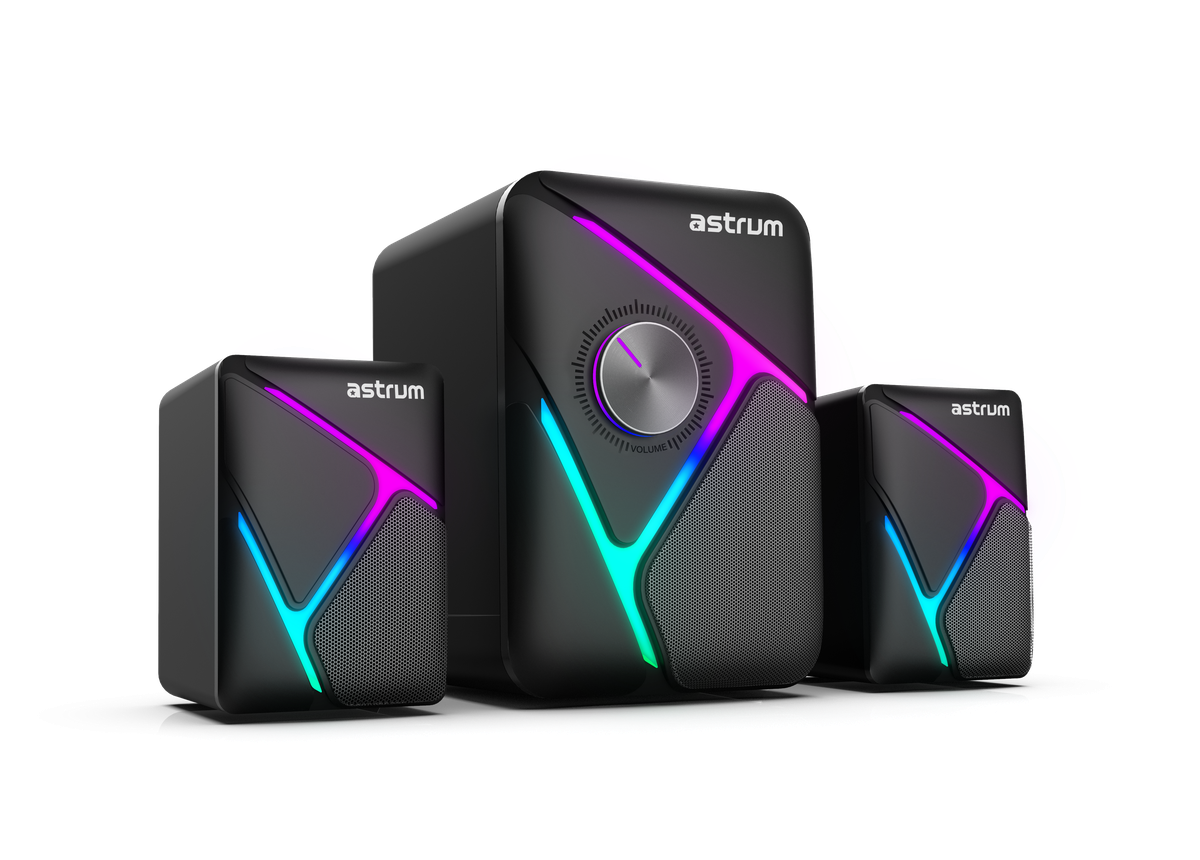 Astrum 2.1CH Multimedia USB Speaker Gaming LED 11W RMS - SM030