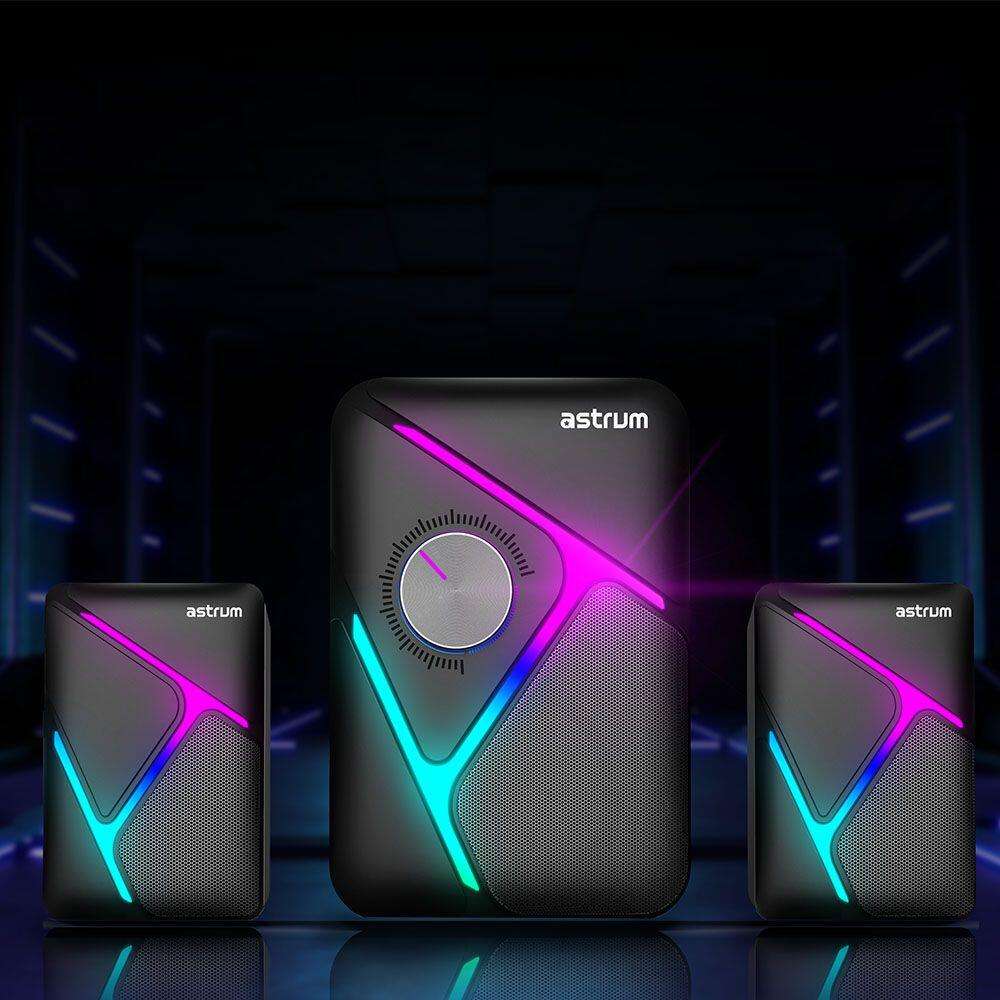 Astrum 2.1CH Multimedia USB Speaker Gaming LED 11W RMS - SM030
