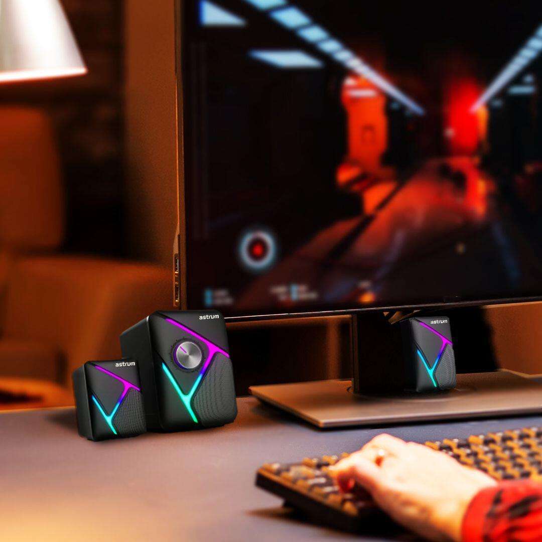 Astrum 2.1CH Multimedia USB Speaker Gaming LED 11W RMS - SM030