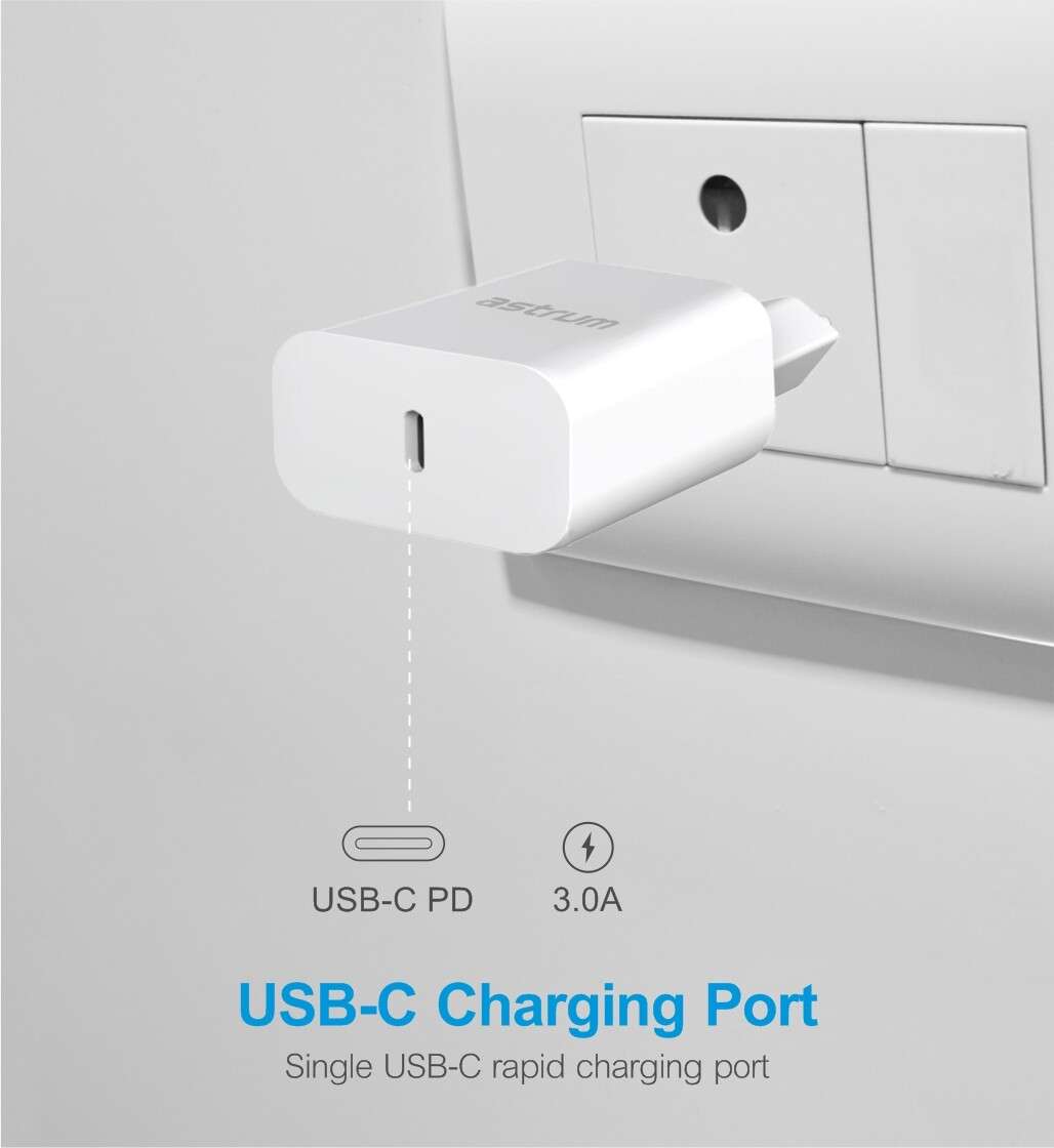 Pro PD20 USB-C PD20W Travel Wall Charger  Black