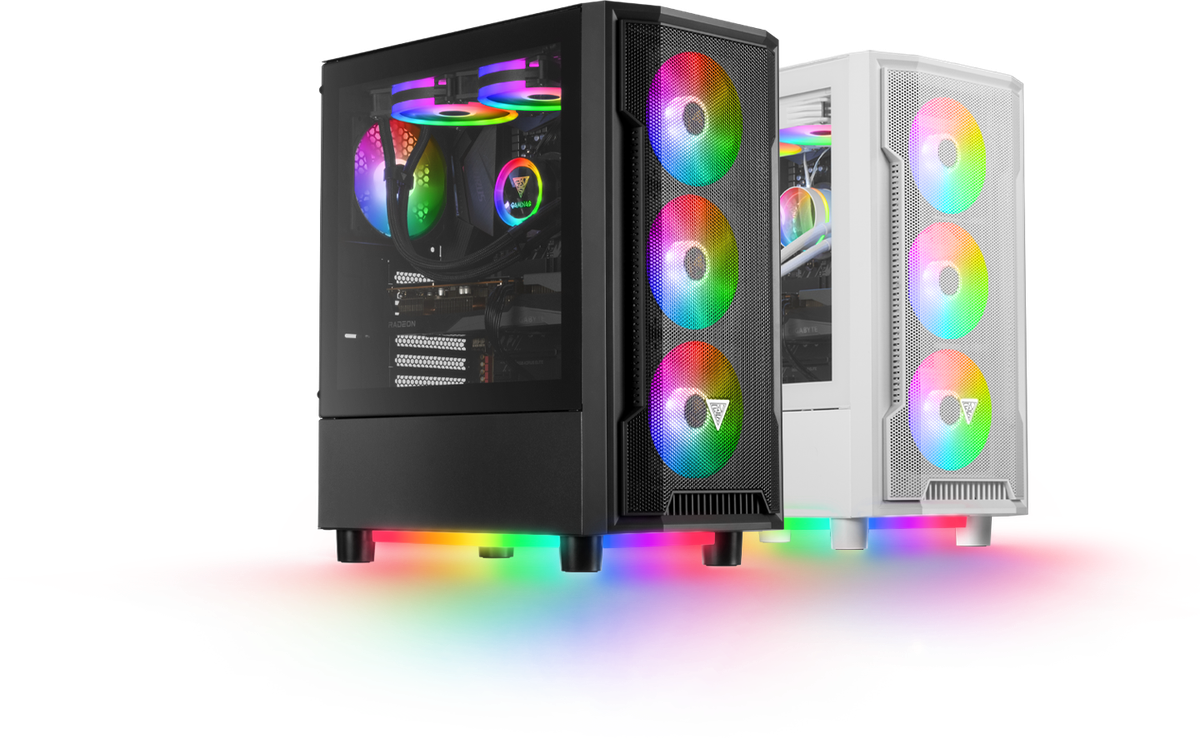 GAMDIAS ATHENA M6 GAMING CASE - Black / Mesh Front Panel