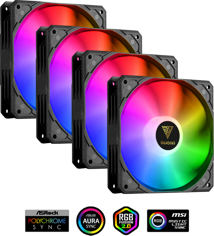 GAMDIAS ATHENA M6 GAMING CASE - Black / Mesh Front Panel