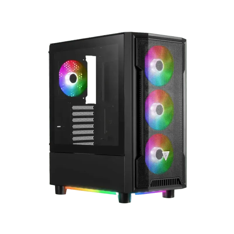 GAMDIAS ATHENA M6 GAMING CASE - Black / Mesh Front Panel