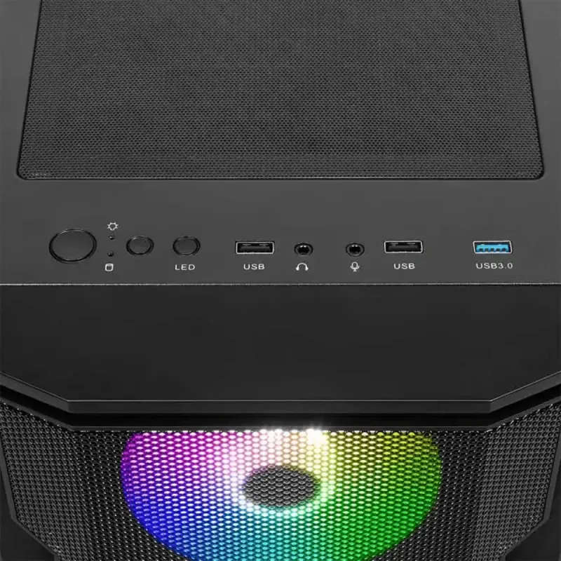 GAMDIAS ATHENA M6 GAMING CASE - Black / Mesh Front Panel