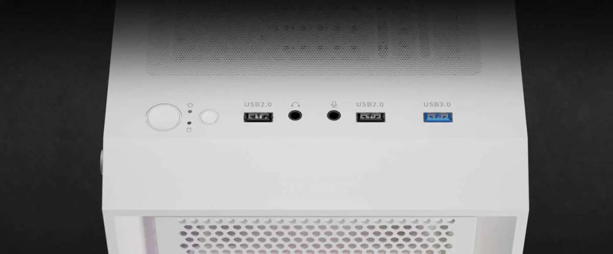 GAMDIAS Aura GC2 Elite White ATX Mid Tower Gaming Computer PC Case /Tempered Glass