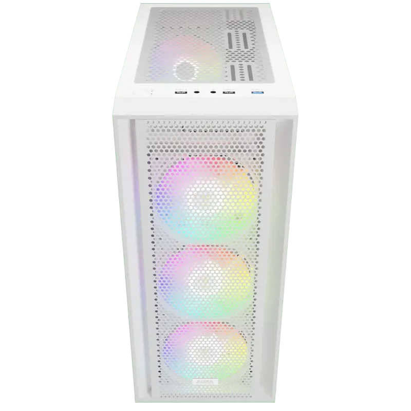 GAMDIAS Aura GC2 Elite White ATX Mid Tower Gaming Computer PC Case /Tempered Glass