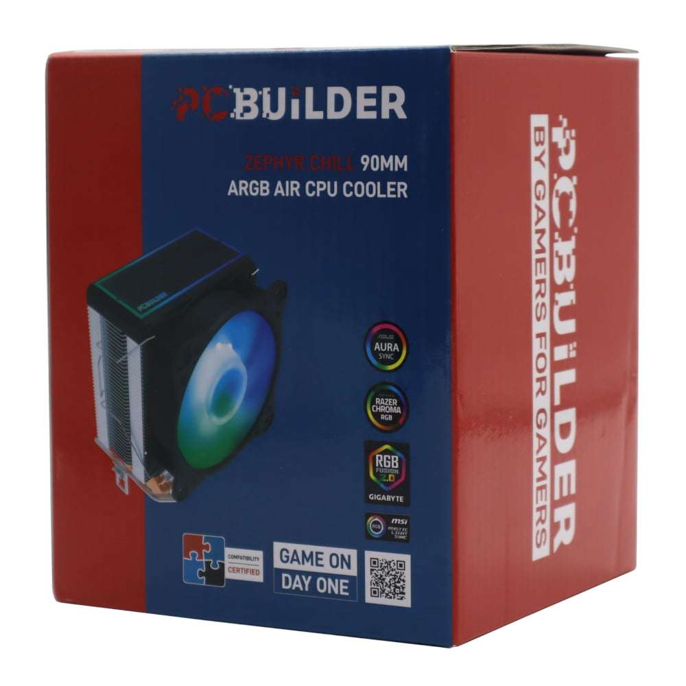 PCBuilder Zephyr Chill 90MM ARGB AIR CPU Cooler