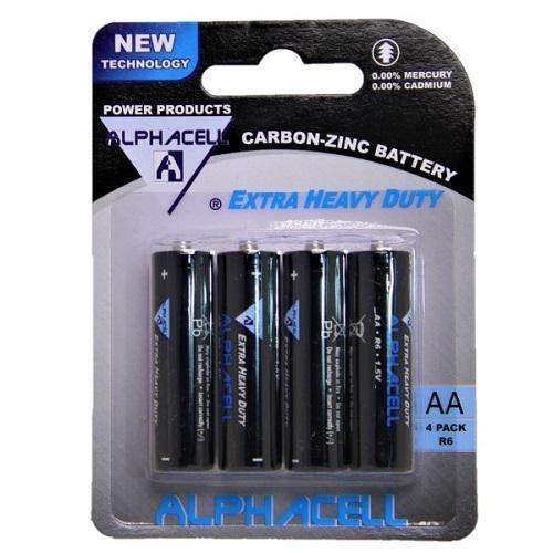 Alphacell AA 4pc Zinc Carbon Battery