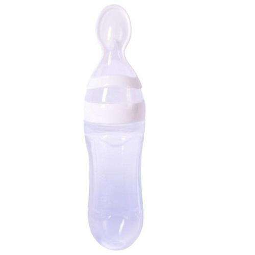 Silicone Baby Nursing Bottle with Spoon