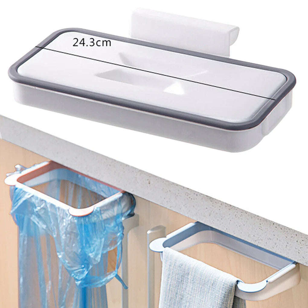 Over Door Trash Bag Holder with Lid