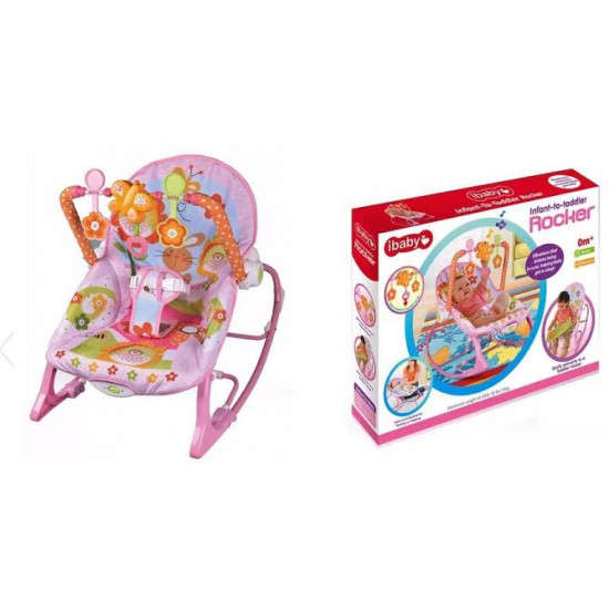 Totland Infant to Toddler Baby Musical Rocker - Pink