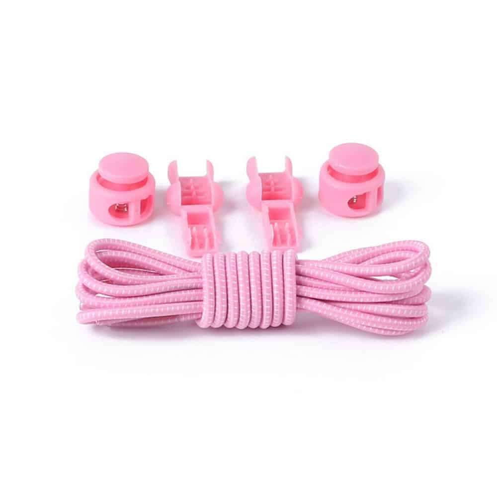 Killer Deals Lazy No-Tie Elastic Speed Shoelaces - Pink