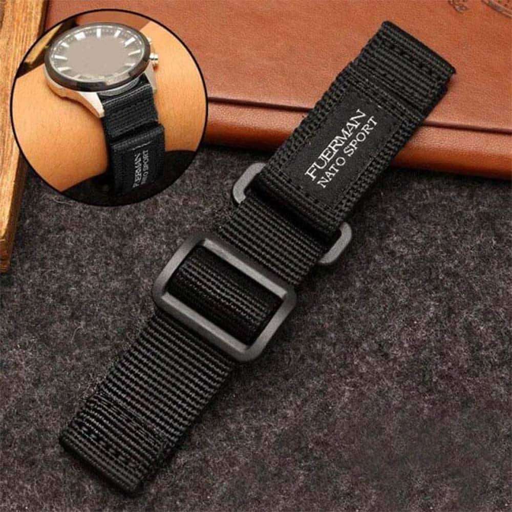 Killer Deals Universal Nylon Replacement Strap 24mm - Black