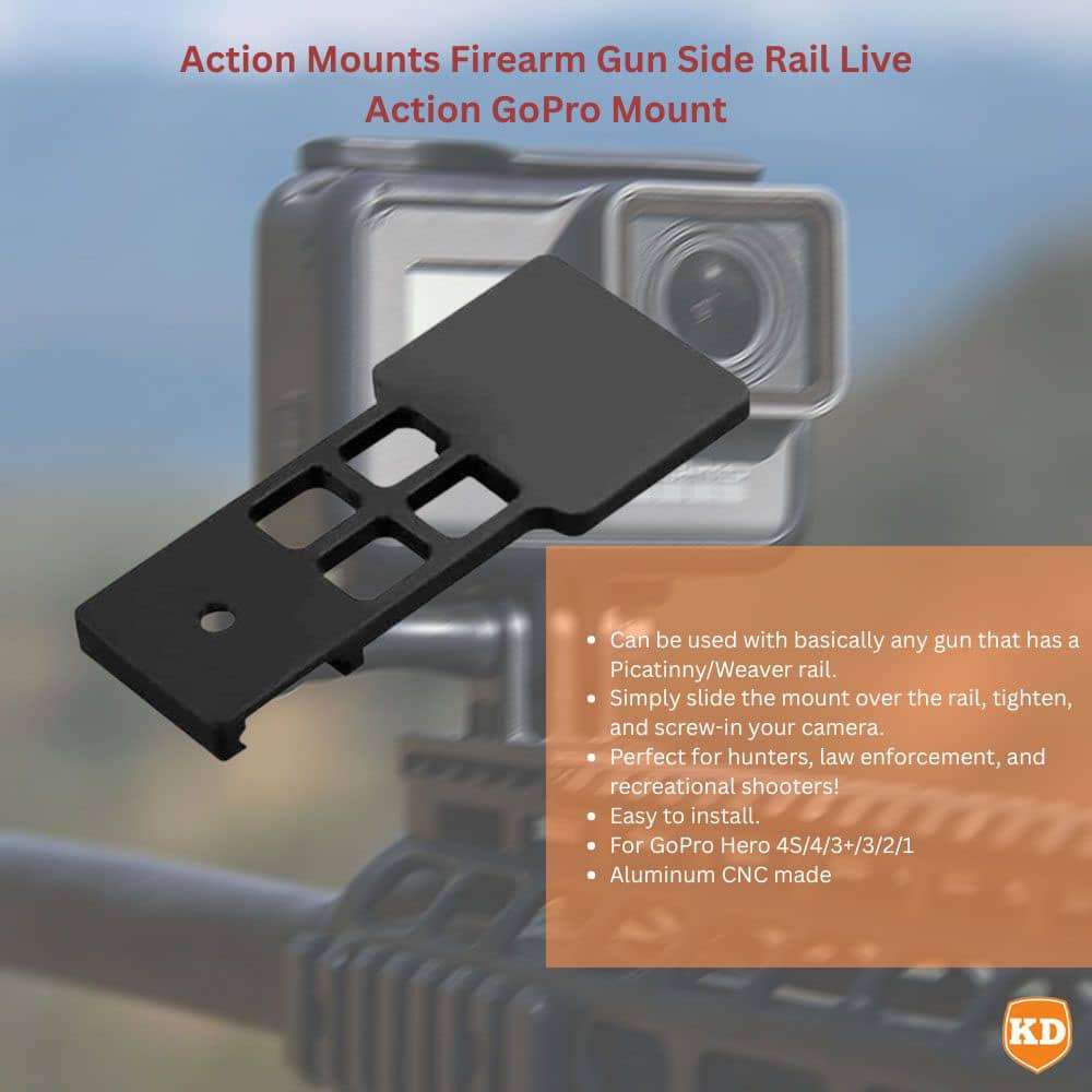 Action Mounts Side Rail Mount GoPro 5/4/3+/3/2/1