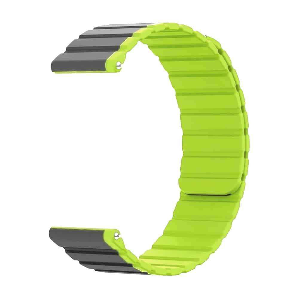 Killer Deals 22MM Silicone Magnetic Watch Band - Grey+Green