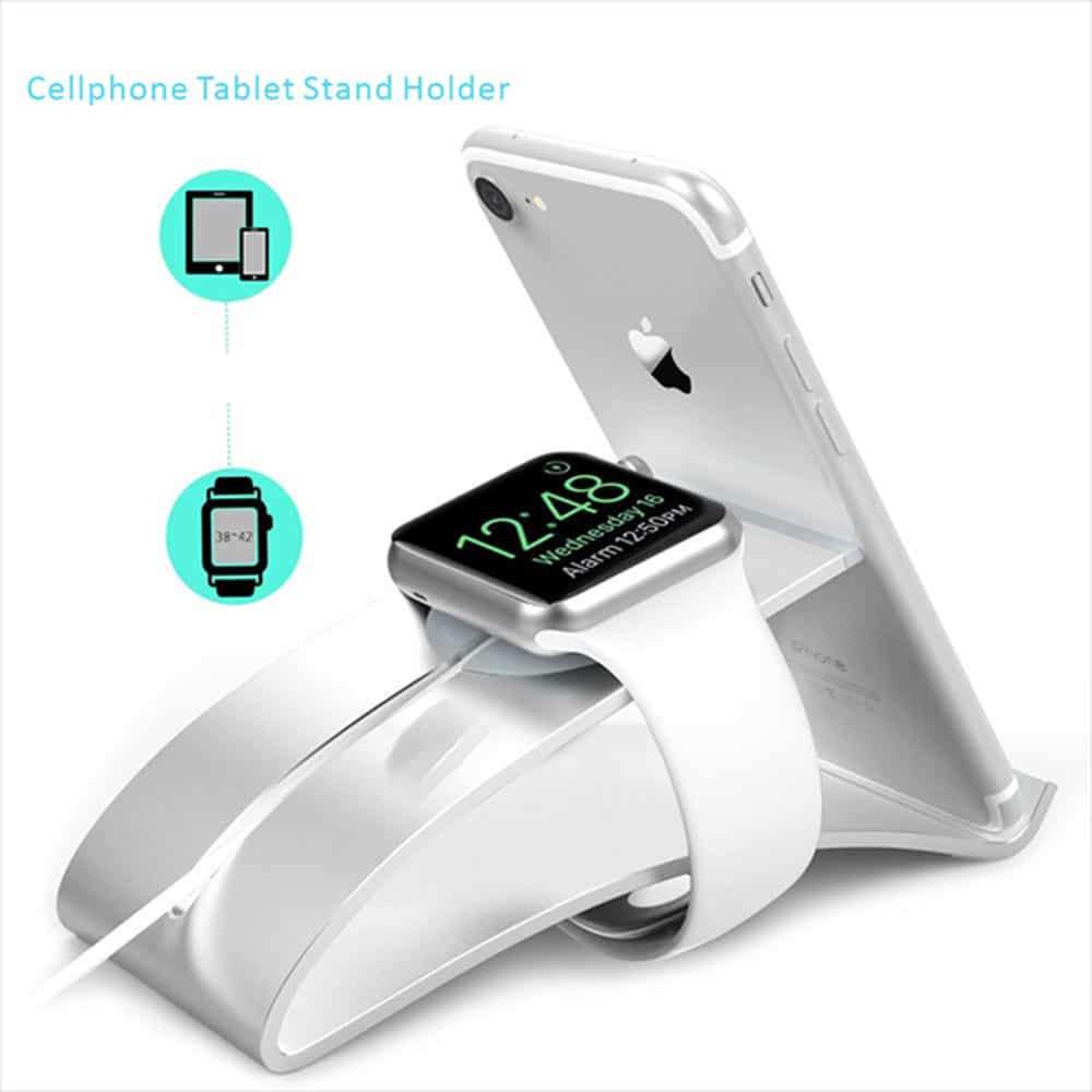 Killer Deals Aluminum Apple Iphone Iwatch Stand - Silver